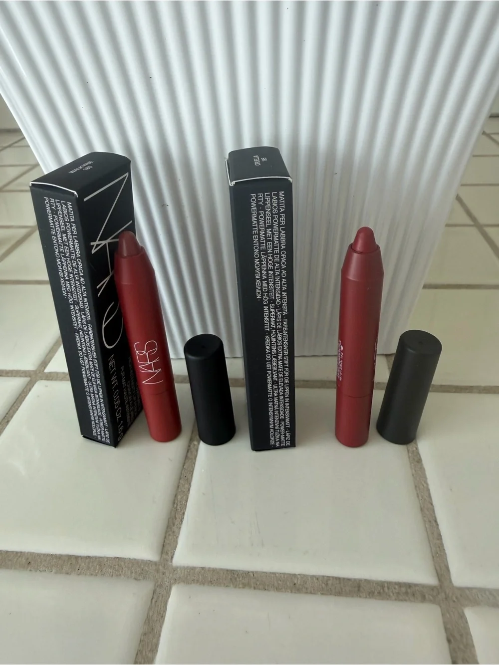 BUNDLE ,2 -NARS Velvet Matte Lip Pencils - Deep Rose / Berry Red Duo